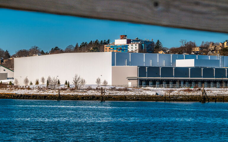 Maine cold storage warehouse on the water