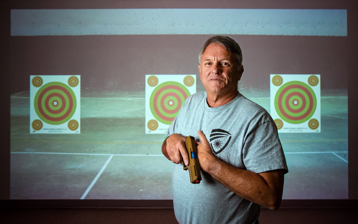 Dan Fitzsimmons at shooting range