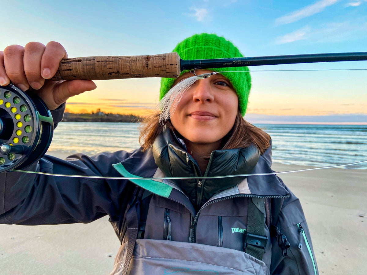 Bri Dostie with fly rod