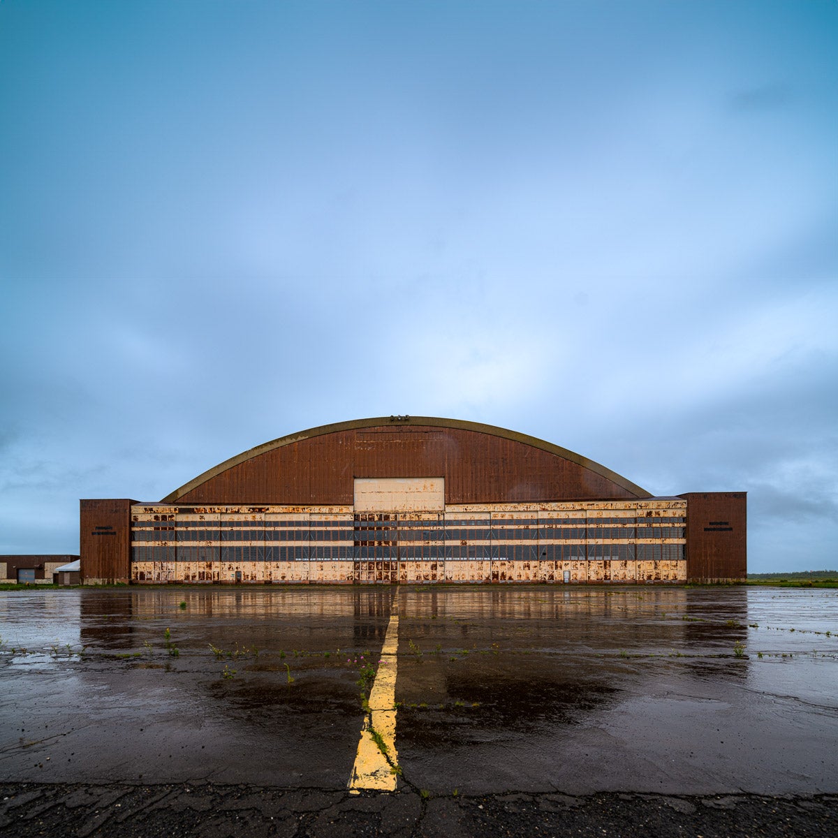 Arch hangar exterior