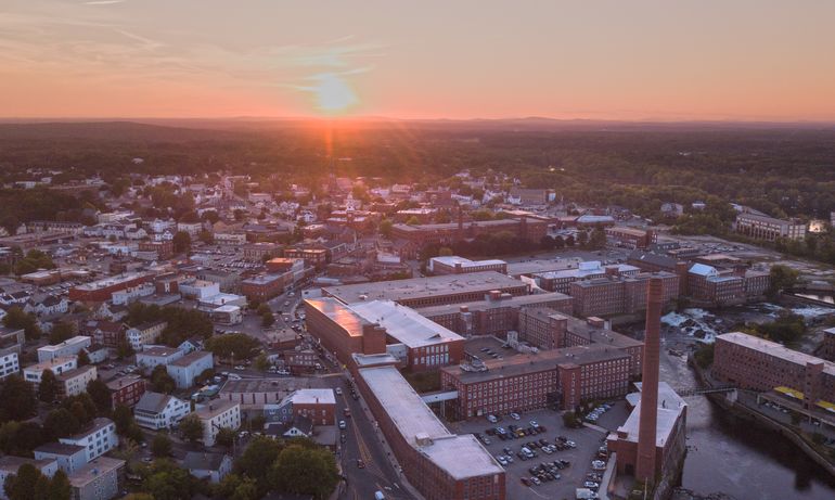 Aerial shot of Biddeford