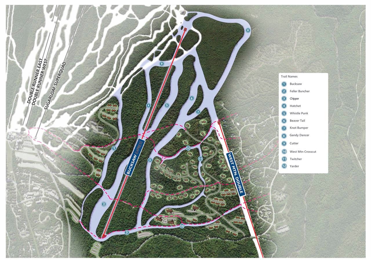 aerial map with overlay of lines and words