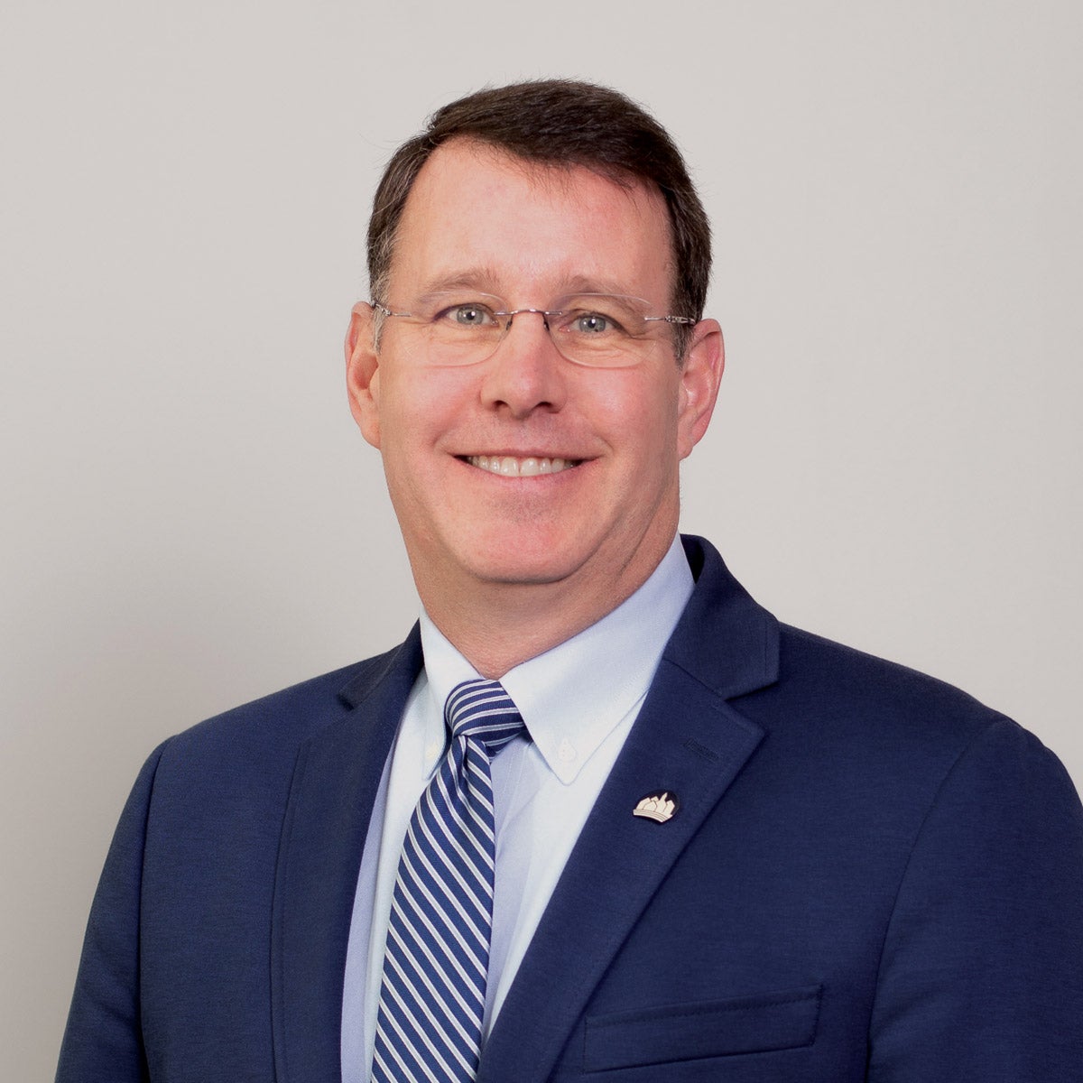 Smiling banker in a suit