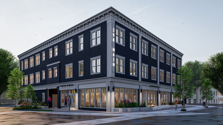 a 3-story mixed-use building