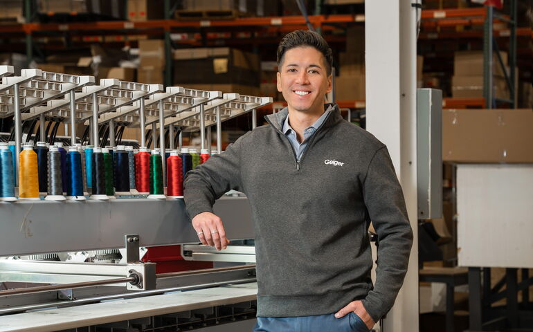 David Geiger in production facility