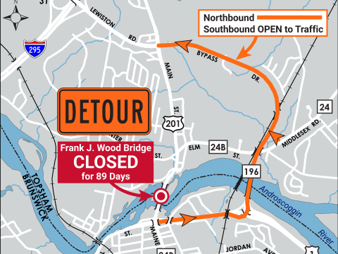 Bridge detour map