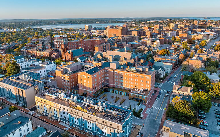 aerial view of portland