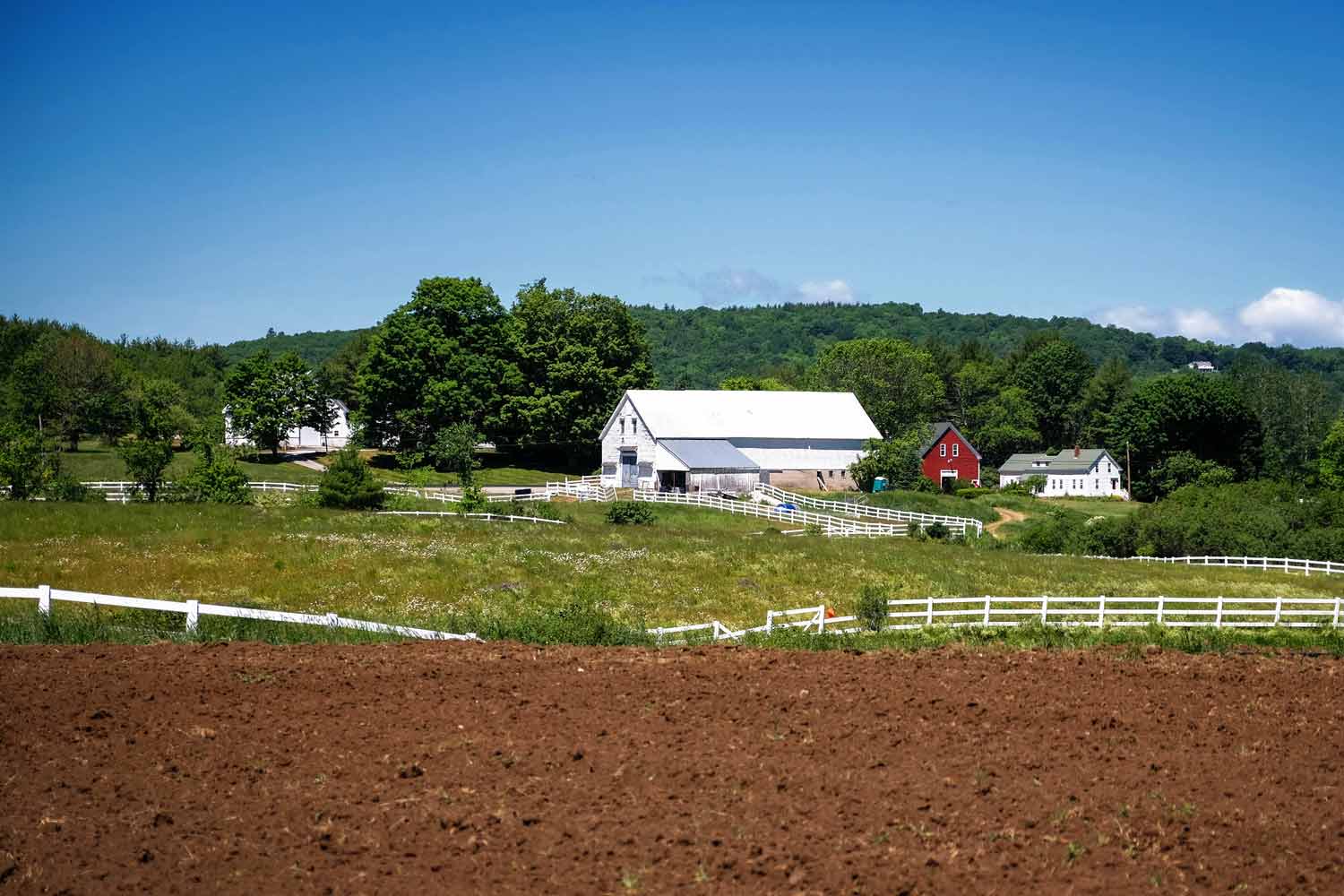 Hurricane Valley Farm has fields, fences and a barn.
