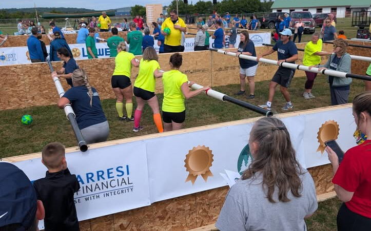 Human foosball players