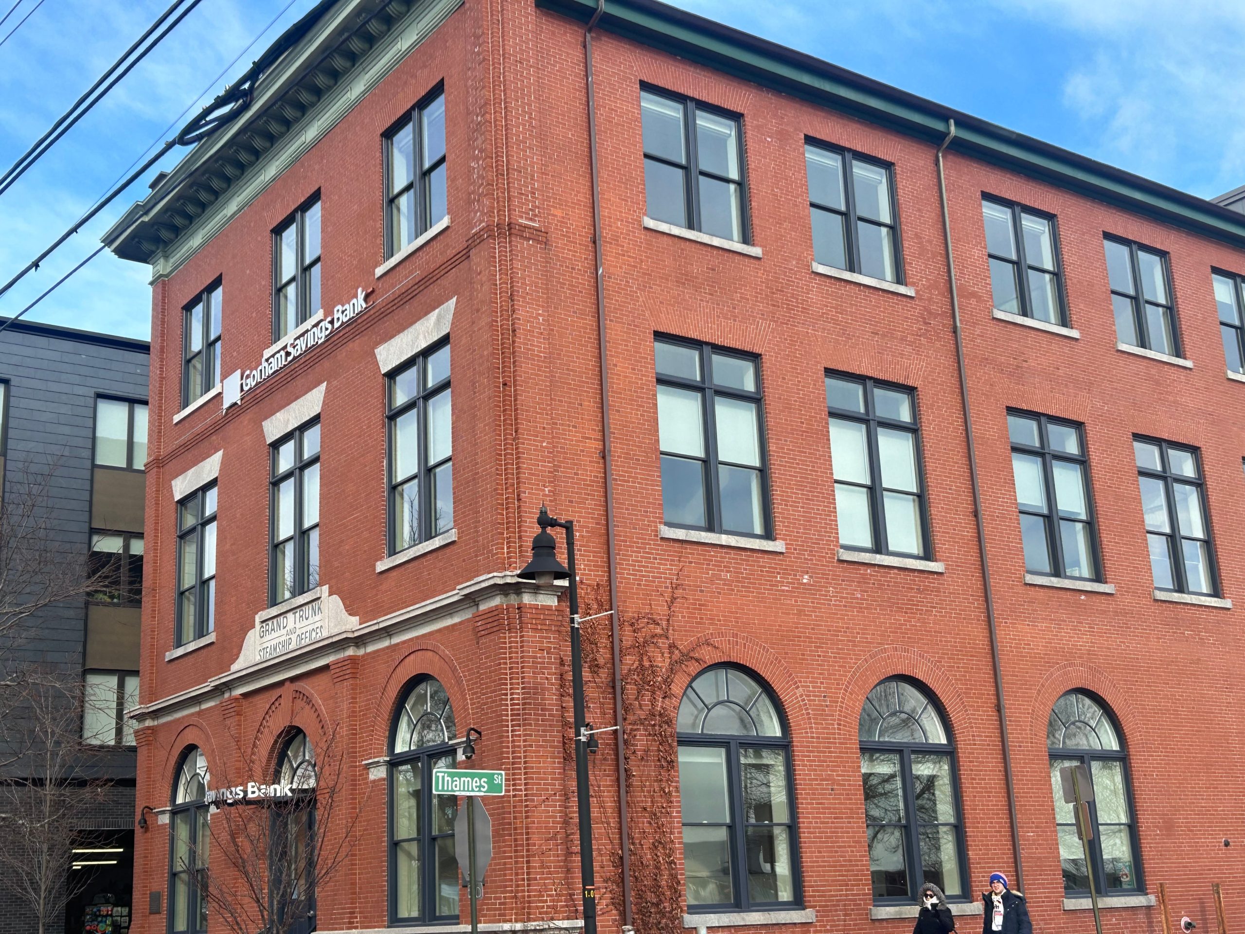 Bank building exterior