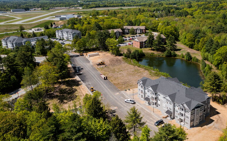 aerial photo of an apartment complex