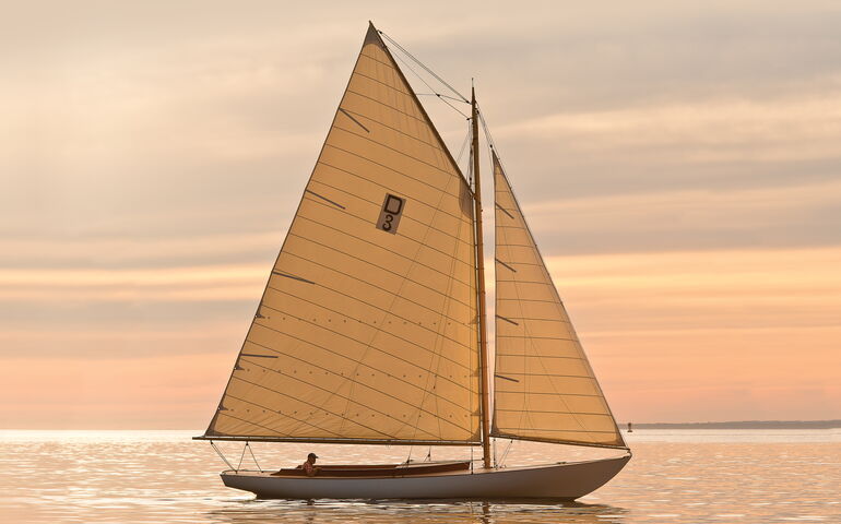 A sailboat is on the water.