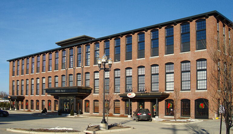 photo of large mill building
