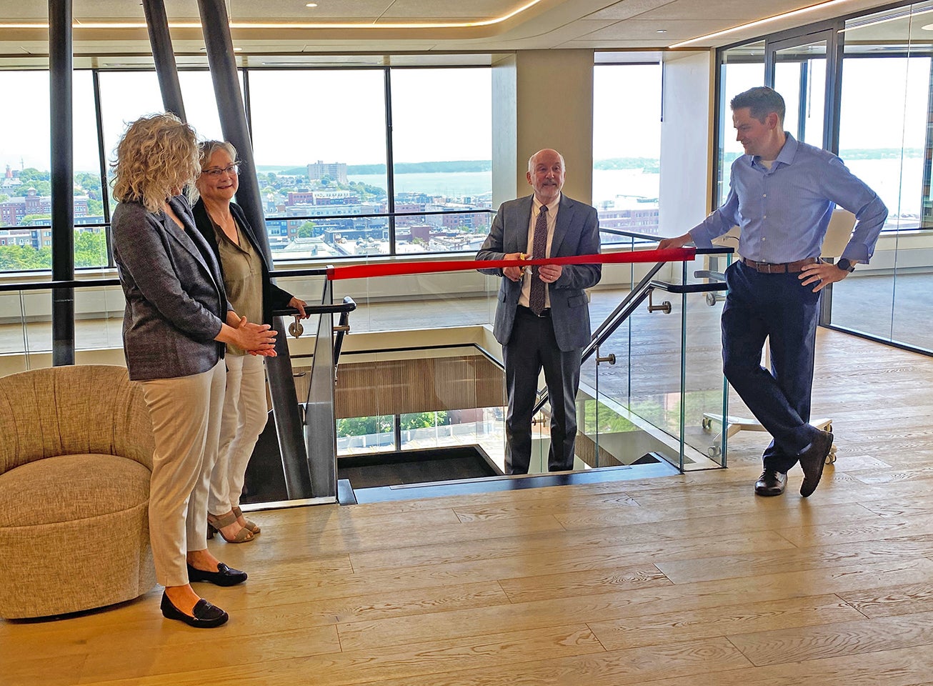ribbon cutting at law firm