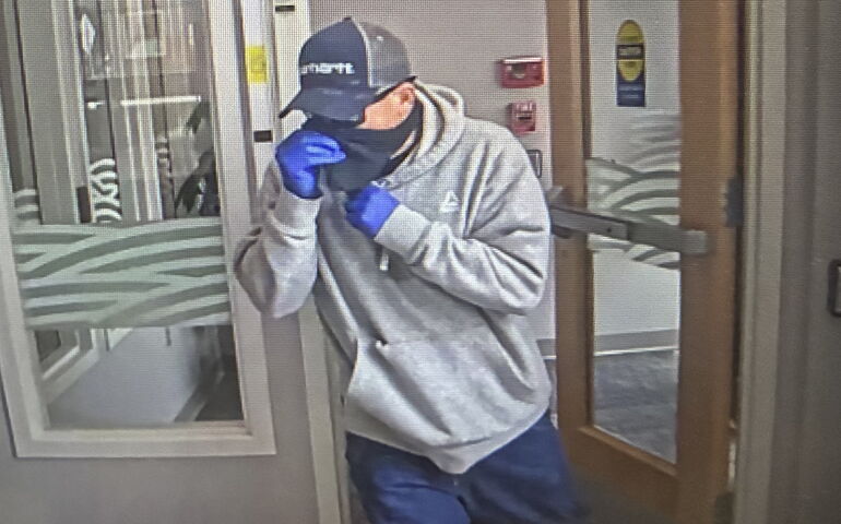 bank robber on security camera