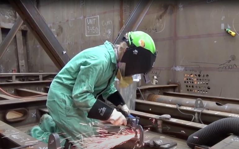 welder in action