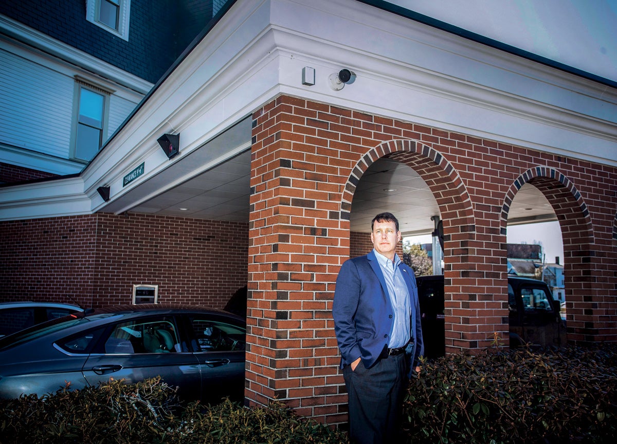 Andrew Silsby at a bank brand