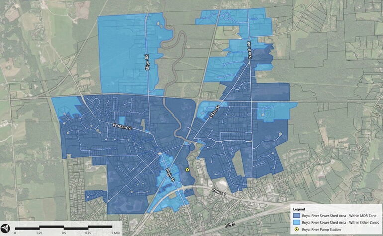 map of royal river sewershed