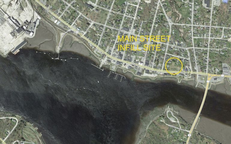 aerial of map with words