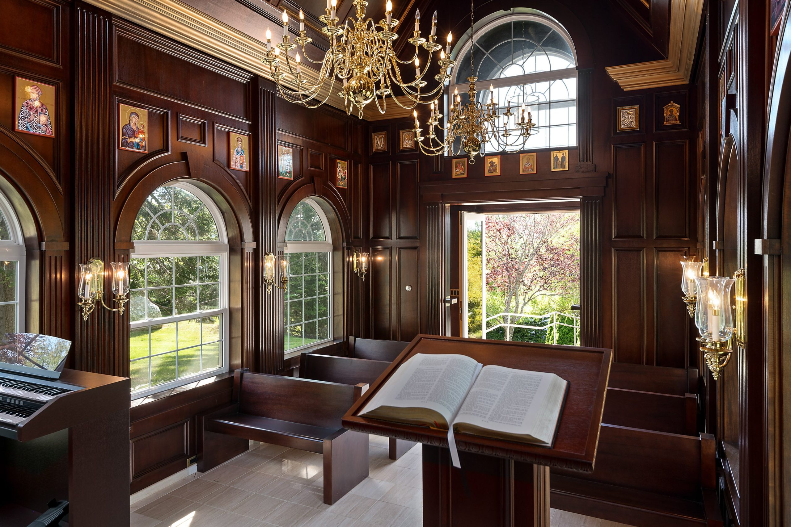 chapel with big windows