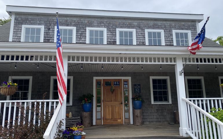 Entrance to The Good Table restaurant  in Cape Elizabeth