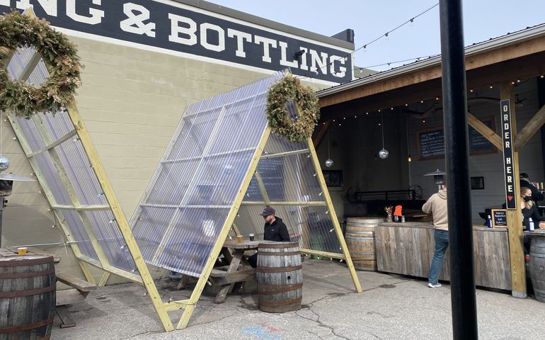 outside restaurant in Portland