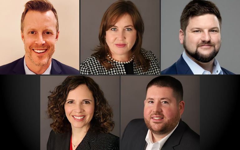 Key Bank headshots of five people on wealth management team
