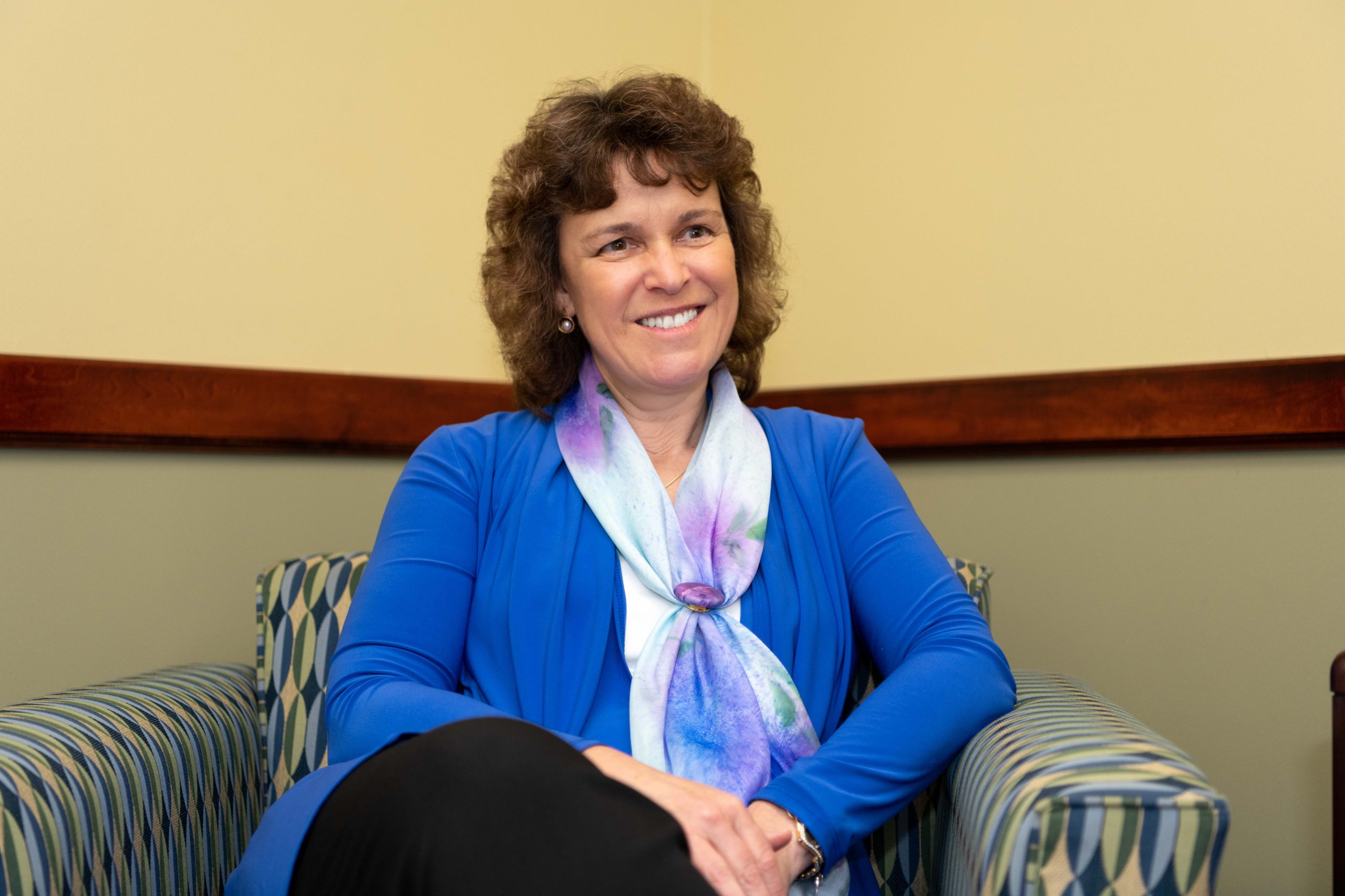 Laurie Lachance seated in her office