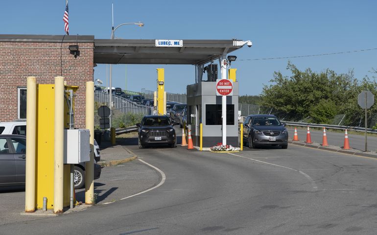 Border crossing at Lubec, Maine