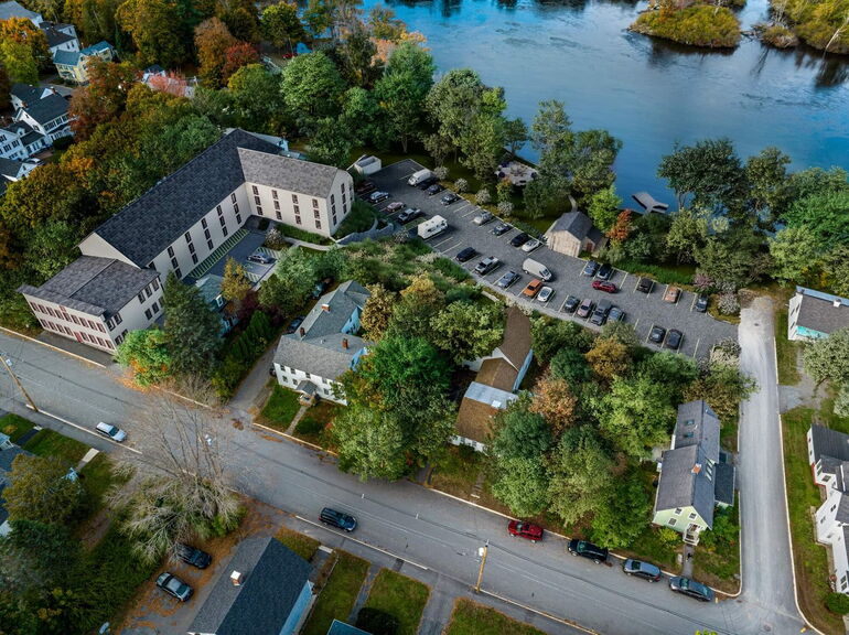 aerial view of an apartment building