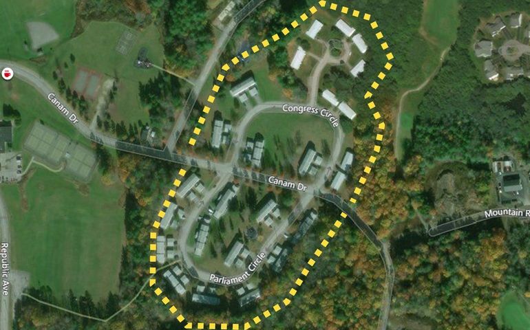 aerial with yellow outline