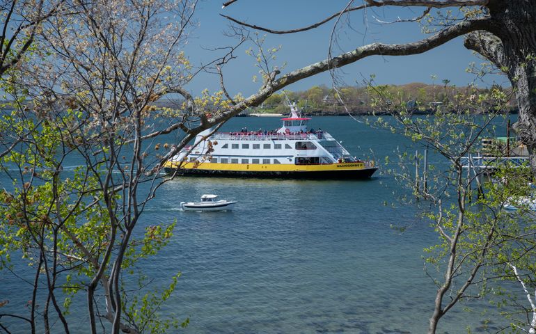 Ferry travelling on Casco Bay