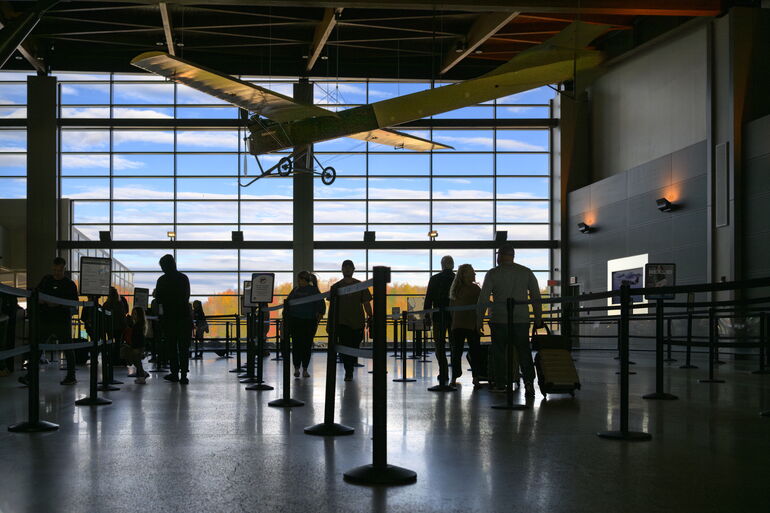 Inside of Portland International Jetport