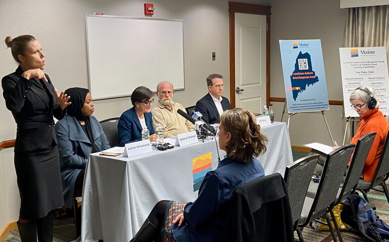People at a press conference