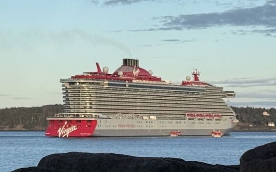 A ship is on the water.