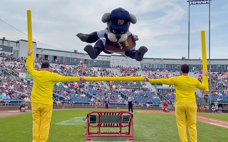 Slugger antics at Hadlock Field