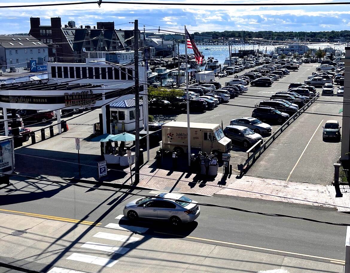 harbor and parking lot