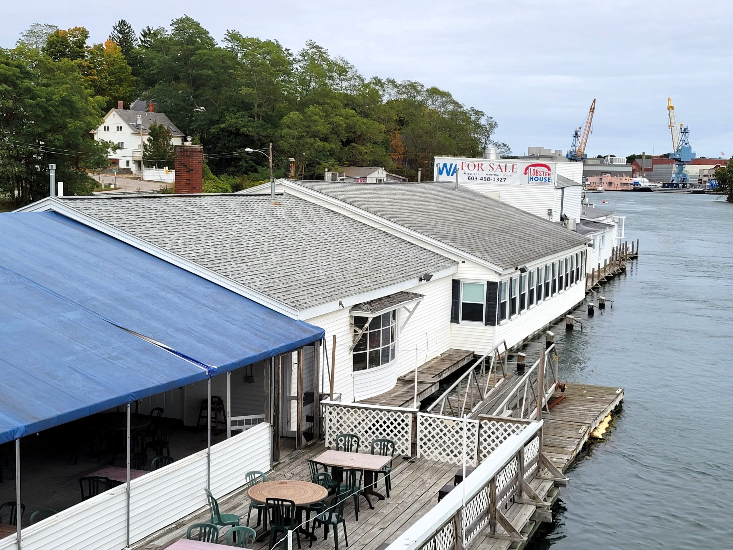 a riverfront restaurant