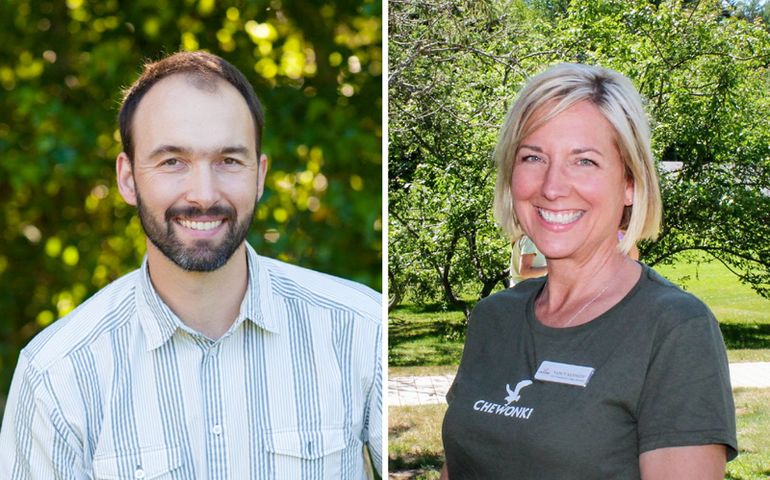 Side by side portrait photos