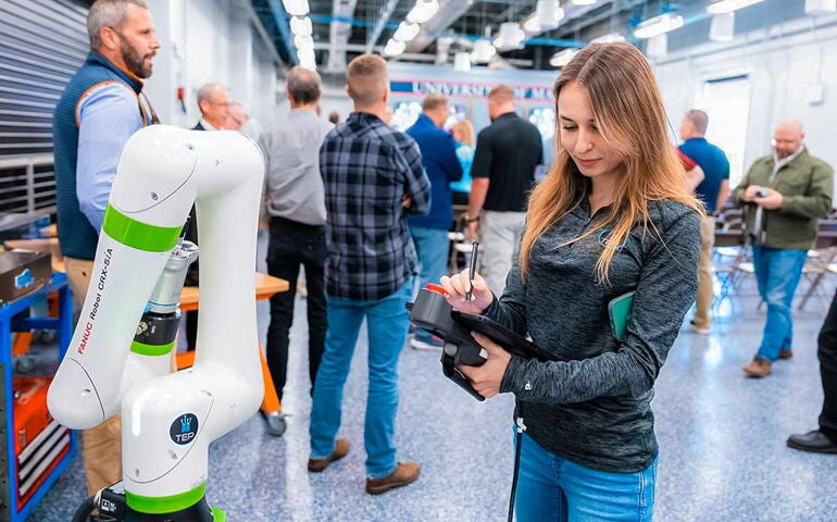 People and robots at UMaine event