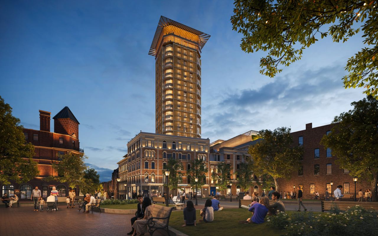 Rendering of propose tall building in Portland