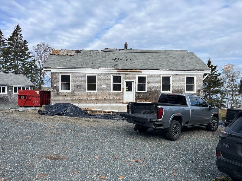 An exterior of an old building.