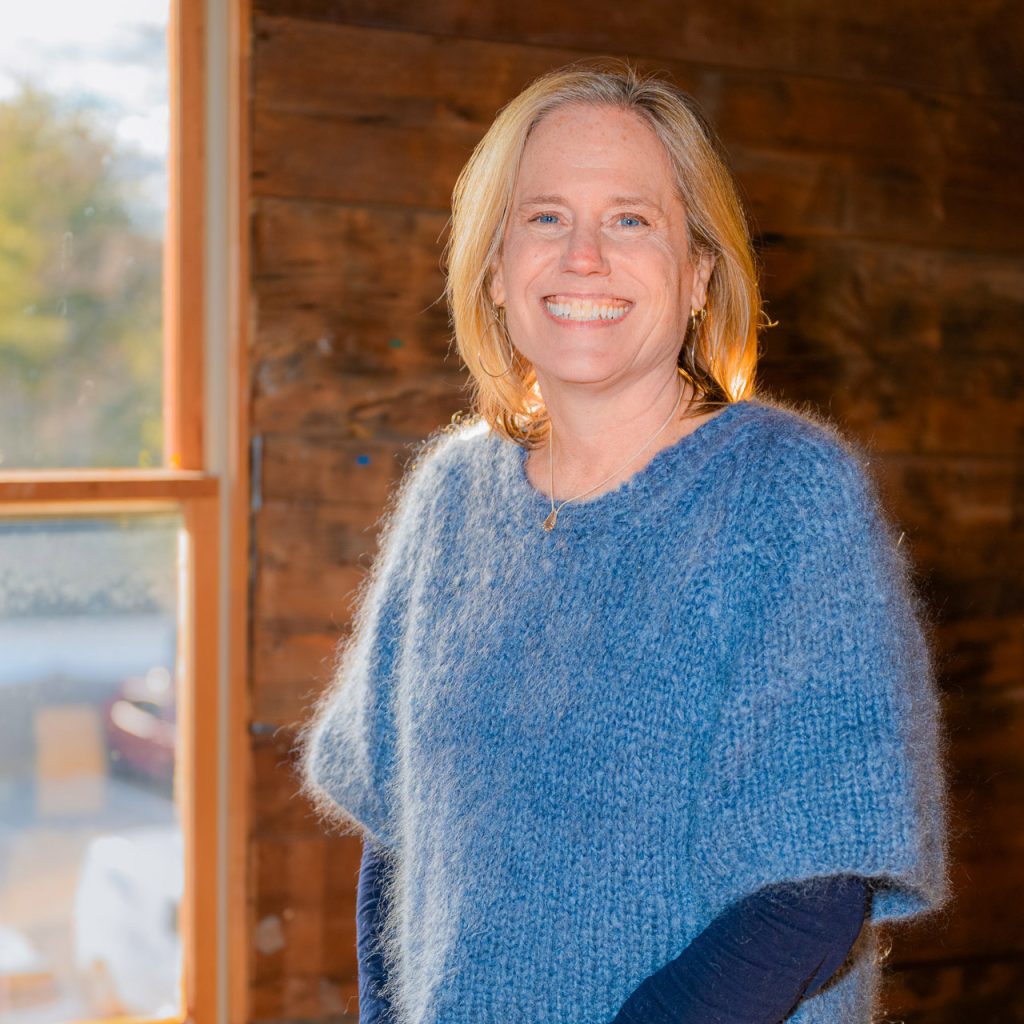 Kristen Miale at her home in Kennebunk. 