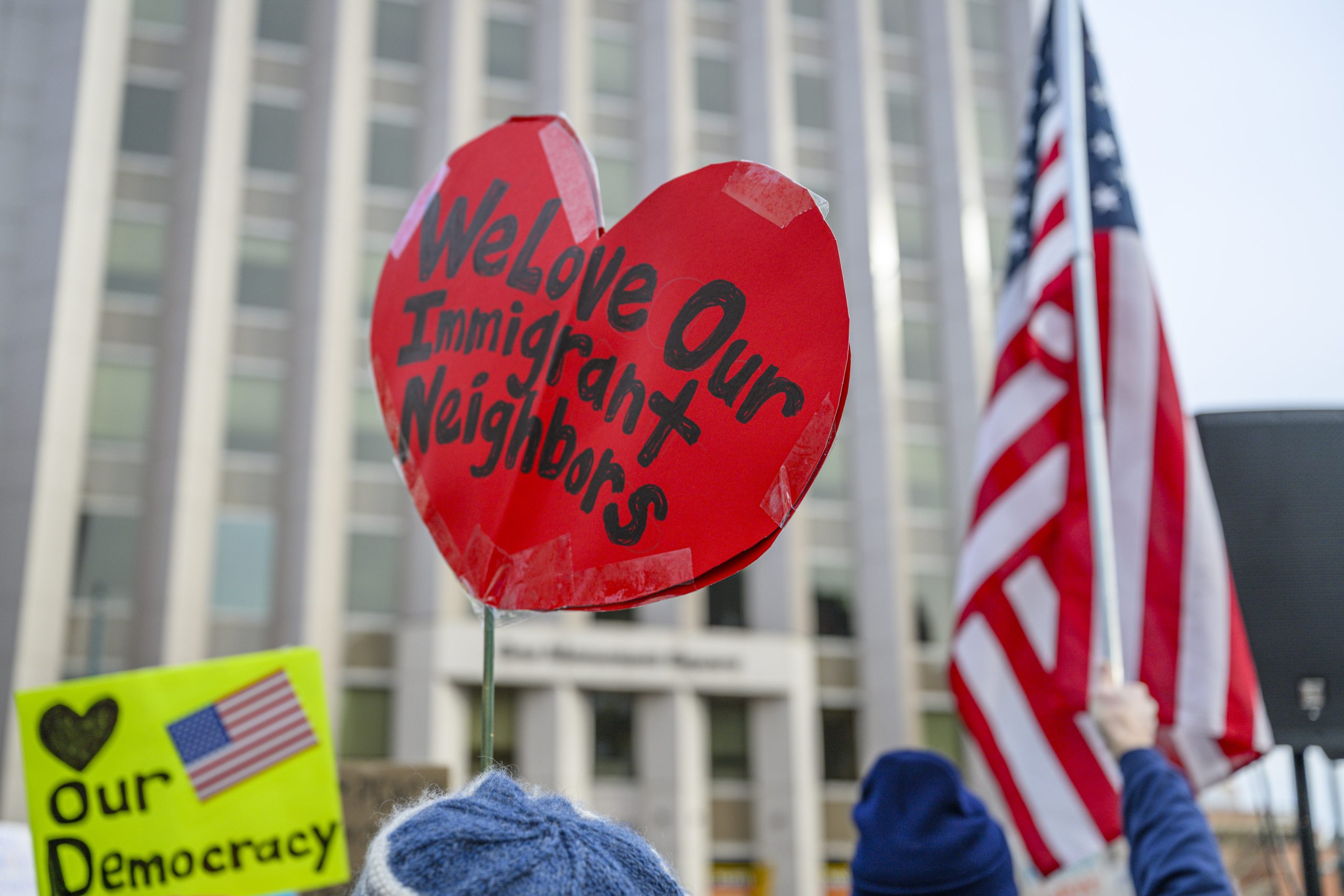 Signs at anti-ICE really on Portland.