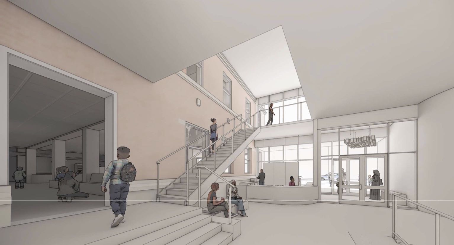 A rendering shows a room.