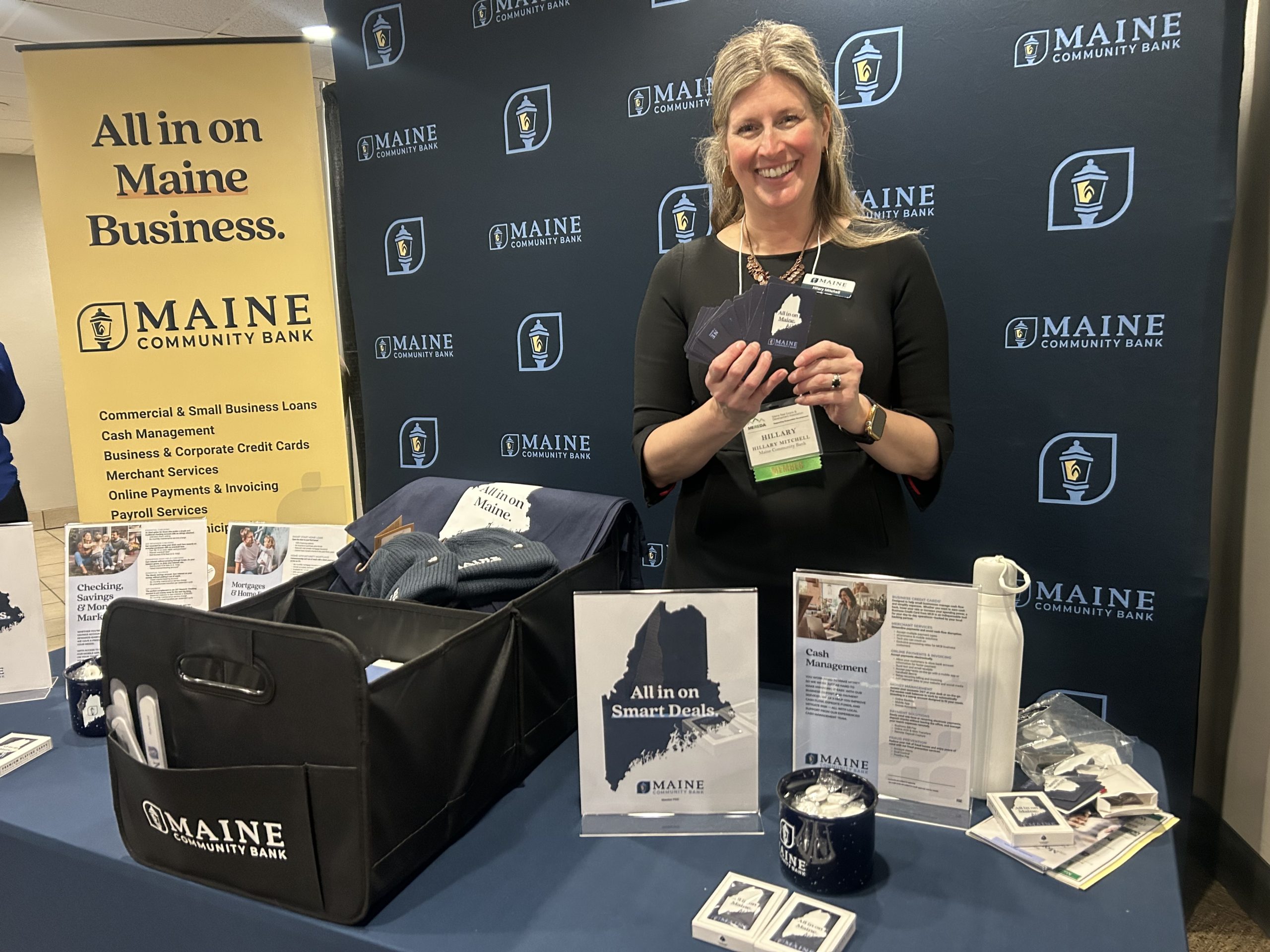 Hillary Mitchell of Maine Community Bank at MEREDA Member Showcase