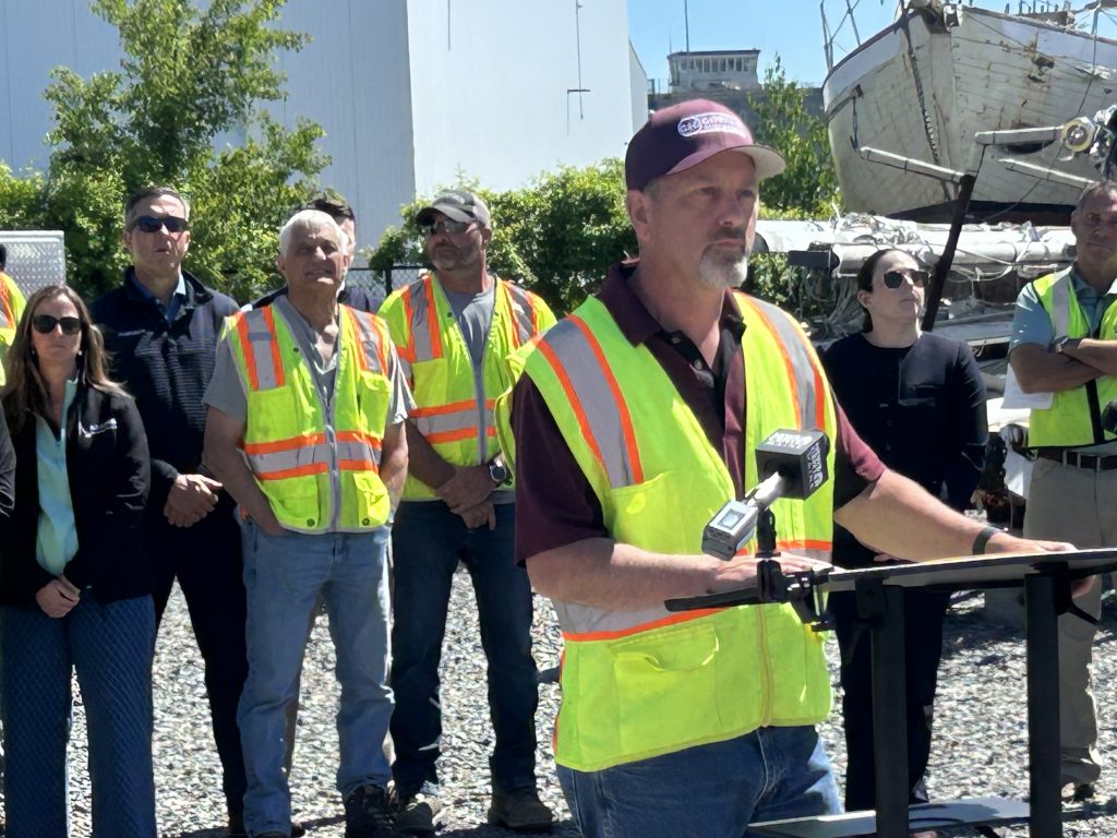 Mark Curtis of Gorham Sand & Gravel at Wednesday's event. 