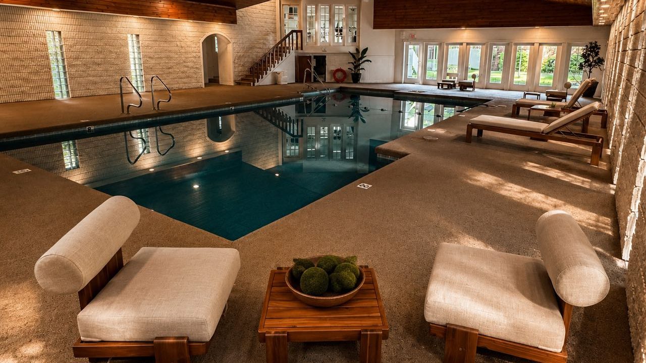 A pool room.