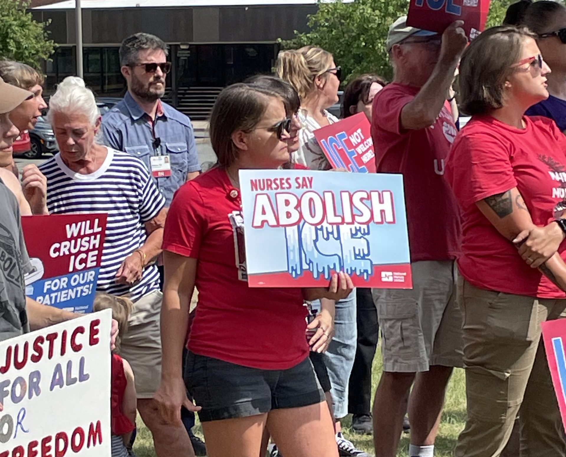 Maine Med nurses protest colleague's detention by ICE