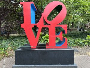 Love sculpture at University of Pennsylvania campus